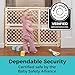Toddleroo by North States - Supergate Ergo Baby Gate: Plastic Baby Gate for Stairs & Doorways - Adjustable Indoor Safety Gate - Made in USA - 26 to 42 Inches Wide - 26 Inches Tall - Ivory
