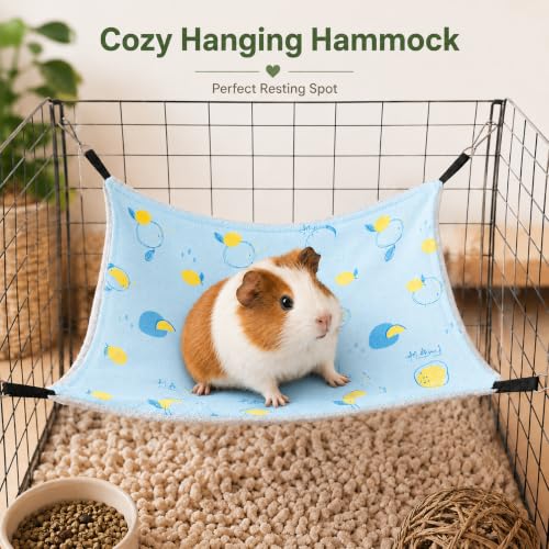jtum Hamac Rongeur Lapin Furet Cochon d'Inde Suspendu en Tissu 28x28cm – vue 6