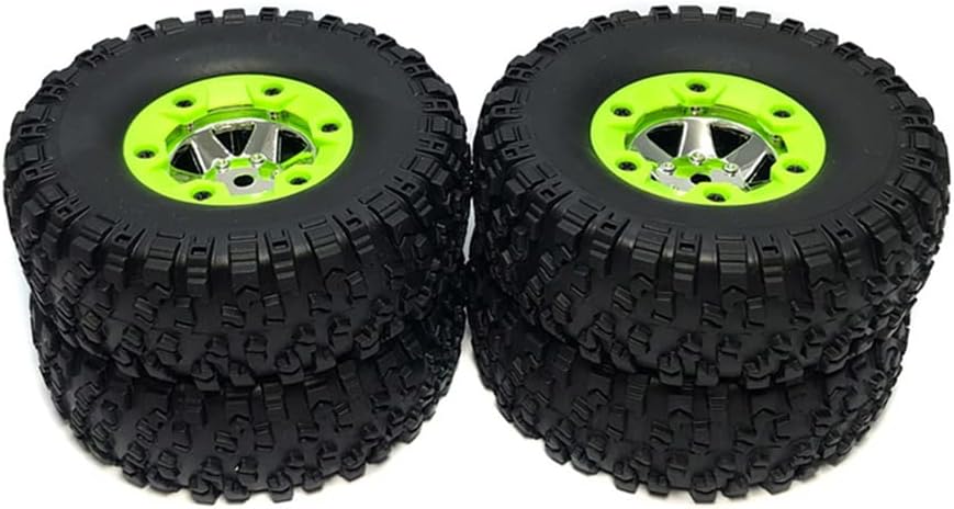 KingVal Replacement 2PCS Left + 2PCS Right Wheel Tyre Tire RC Parts Compatible with WLtoys 12428 12427 124006 1/12 RC Car