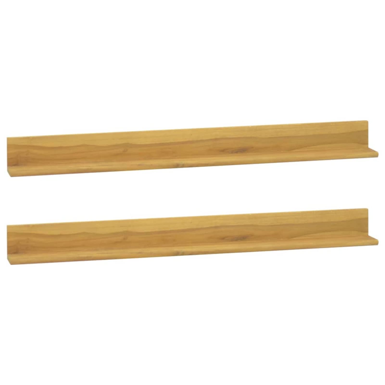 ZHOUMIN Mensole da Parete 2 pz 110x10x10 cm in Legno Massello di Teak,Mensola da Parete,Mensole da Muro,Mensole da Muro Design Moderne