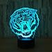 Produktbild Laofan Tigerkopf 3D Led Nachtlicht Atmosphäre Baby Schlaf Beleuchtung USB Power Touch Button Tischlampen,Bluetooth-Lautsprecher