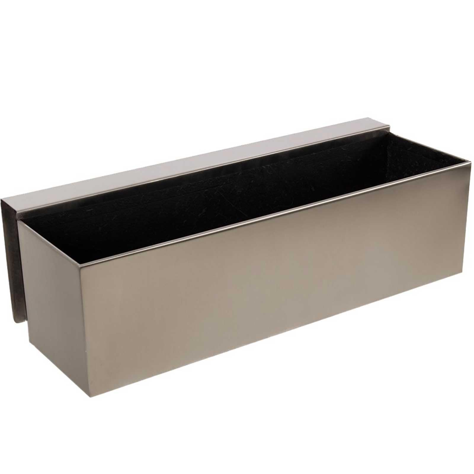 VIVANNO Blumenkasten Balkonkasten Pflanzkasten V2A Edelstahl Binox - 17 x 60 x 17 cm