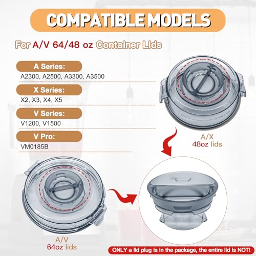 Repuesto Tapa Tapón para Licuadora 48oz/64oz Contenedor miniatura 3