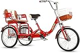 Application: the Elderly, Adults, Men, Women. a 20-Inch Three-Wheel Cruise Tricycle, 170 cm Long, 67 cm Wide, 58 cm Wide in the Rear Seat, and 48 cm in Tire Diameter. Sand Stable 20-Inch Tricycle, with Passenger Seat, Double Chain, Shock-Absorbing Fr...