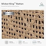 MFSTUDIO 5 Pieces Rattan Garden Furniture Set with Outdoor Coffee Table, Wicker Lounge Corner Sofa Set, Double Coffee Table for Extra Storage Space, Multiple crossbars to strengthen the support, Beige - Image 3