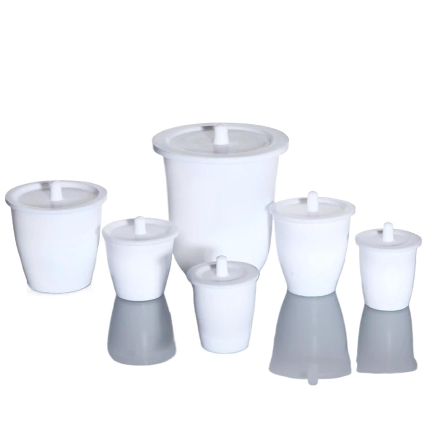 2pcs/lot 25/30/50/100/250mL Lab Polytef PTFE Crucible with Cover Laboratory Equipment(50mL 2pcs)