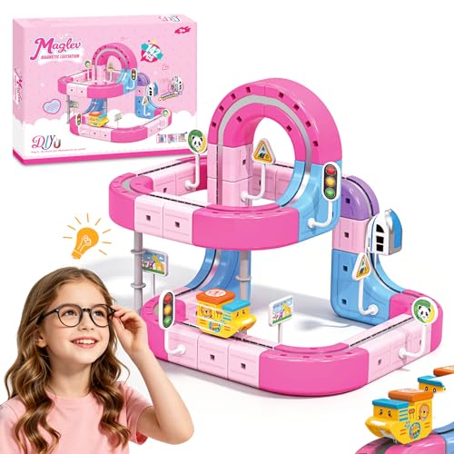 YESHIN Clickrail Electric Train Set, DIY Eisenbahn Elektrisch Cube Track