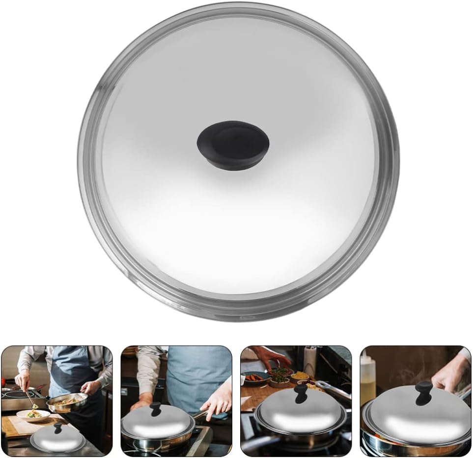 11 Inch Lid Stainless Steel Universal Pot Lid: 28CM Pan Frying Pan Cover Cookware s Replacement with Handle for Pots s Fry Skillet Universal