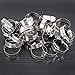 Rustark 25-Pcs Adjustable [21 to 44mm] Range Worm Gear Hose Clamp Clips Fuel Line Clamps Assortment Kit for Plumbing - 304 Stainless Steel