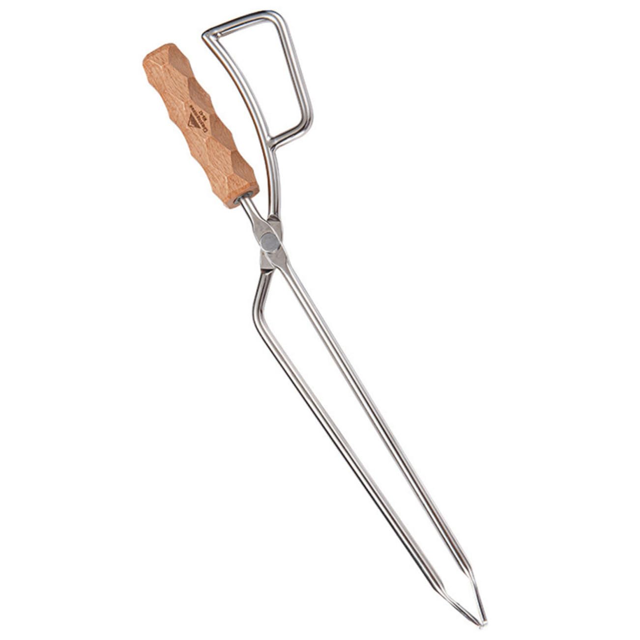 Pince à Acier Inoxydable Pince Barbecue Cheminée Forger Anti-brûlure Pratique