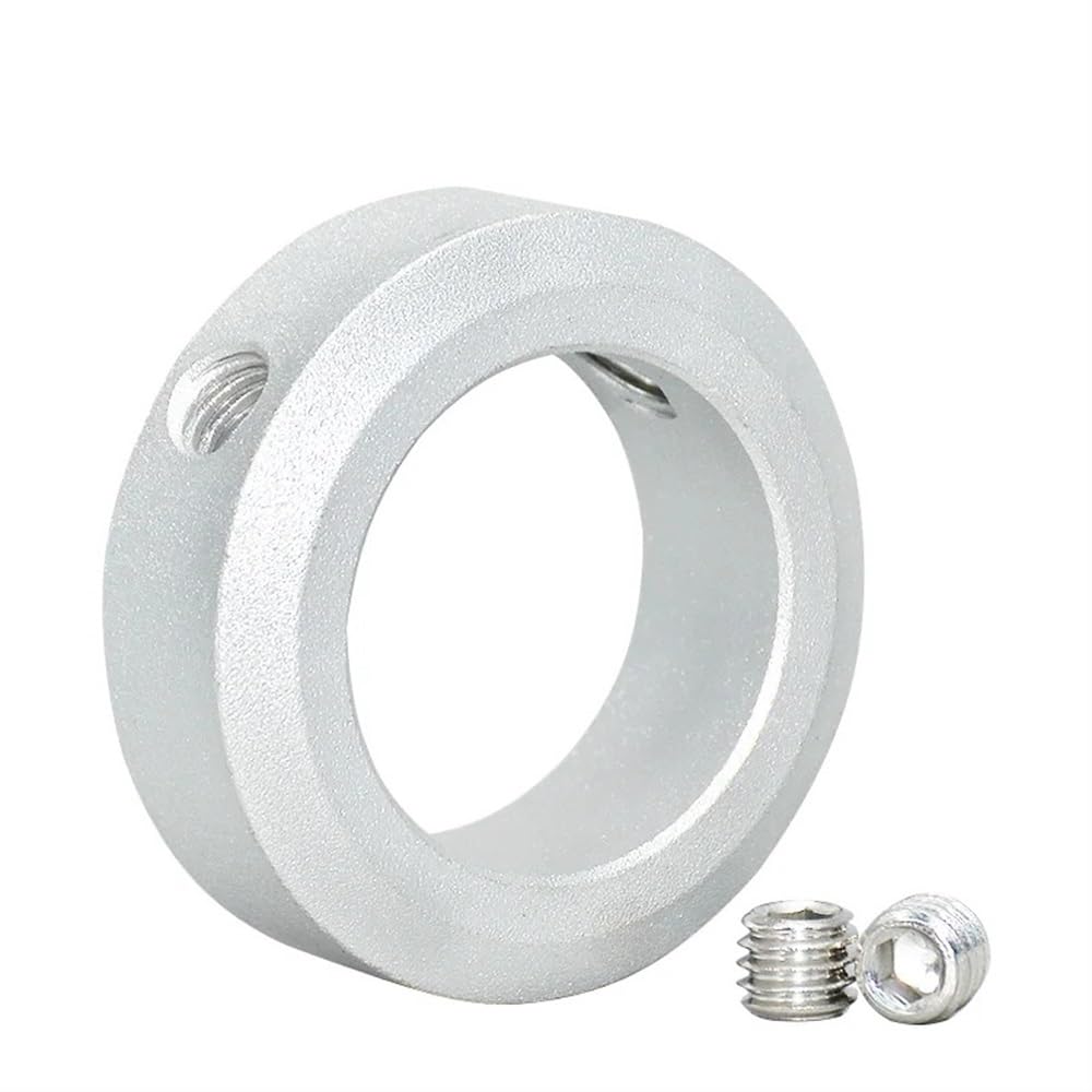 Yinxi 10 Stück Wellenkragen Sicherungsring Stop Schraubentyp Sicherungsring Wellenhalter Locator Aluminiumlegierung mit Schrauben Durchmesser 3 4 5 6 8 10 (Size : NITCN-35-50-15)