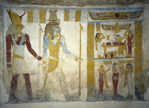 Toile Égypte antique tombe de Pa Nentwy portrait art mural 60x90cm