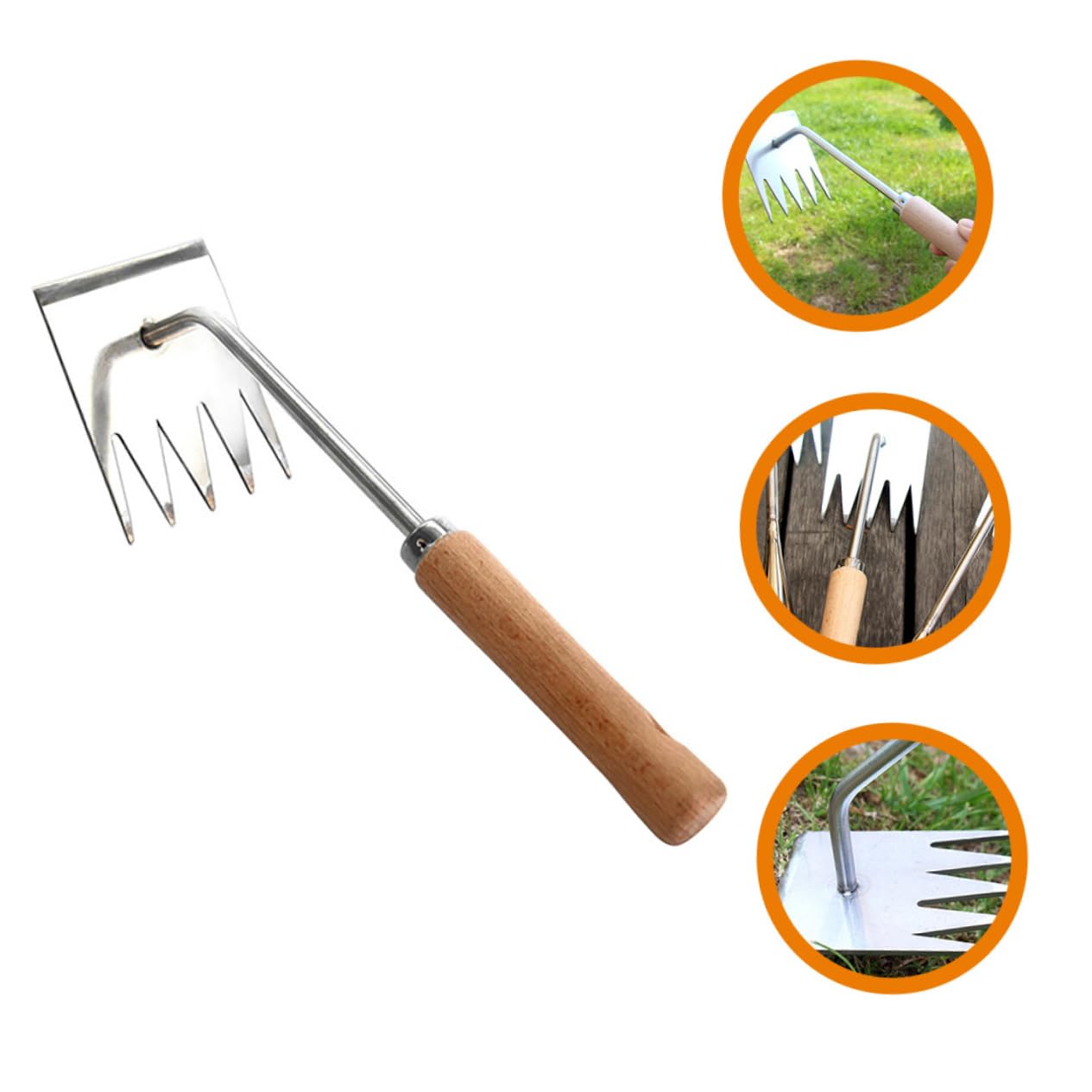 Sosoport 3 Stück Jätwerkzeuge Werkzeuge zum Unkrautjäten im Garten Gartenwerkzeug Jäter Entwurzelungswerkzeug Picker kleiner Rechen für die Gartenarbeit Unkrautstecher Rostfreier