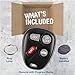 KeylessOption Key Fob Replacement for 2001 2002 2003 2004 2005 Chevrolet Chevy Impala Monte Carlo Pontiac Grand Prix Remote, 4-Button 10443537, Locksmith Required