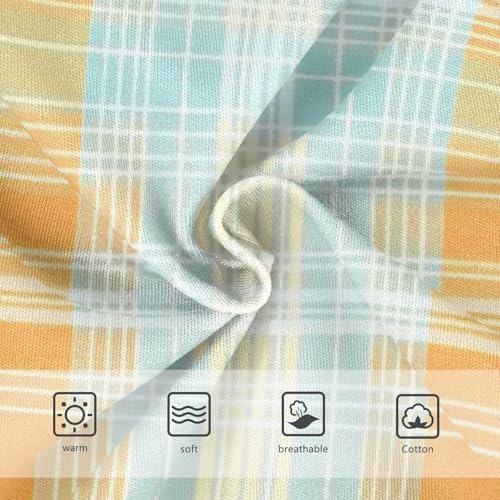 Yellow Blue Plaid Girls' Underwear Soft Touch Toddler Cotton Underwear for Baby Girls in Sizes 2T,3T, 4T, 5T, 6Y and 8Y3