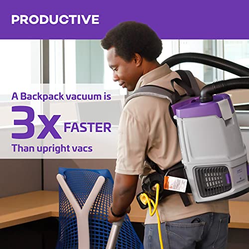 ProTeam GoFit 3 Commercial Backpack Vacuum with Xover Multi-Surface Telescoping Wand Tool Kit, 3 qt, Corded by ProTeam - Image 5