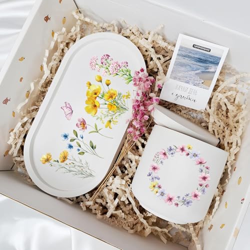 4 Blätter Rub On Sticker Bunte Frühling Blumen Schmetterling Folie Transferaufkleber Blumenblätter Pflanze Vogel Rub Ons Sticker für Scrapbooking Möbel Glas Holz Keramik Geschenke Deko