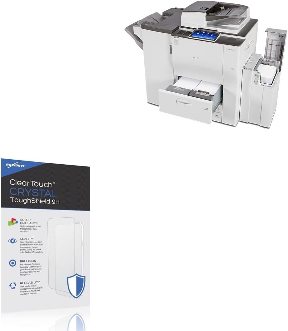 BoxWave Screen Protector Compatible With Ricoh MP 6503 - ClearTouch Crystal ToughShield 9H (2-Pack), Clear 9H Tough Flexible Film Screen Protector