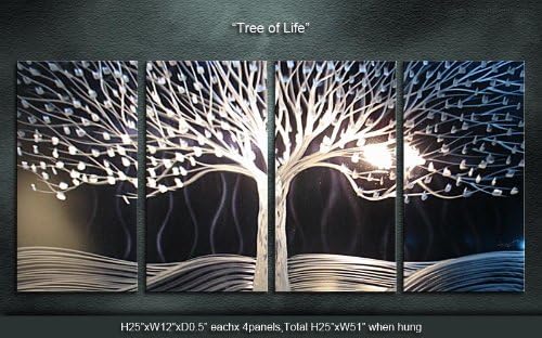 Original Metal Wall Art Modern Painting Sculpture Indoor Outdoor Decor Tree of Life