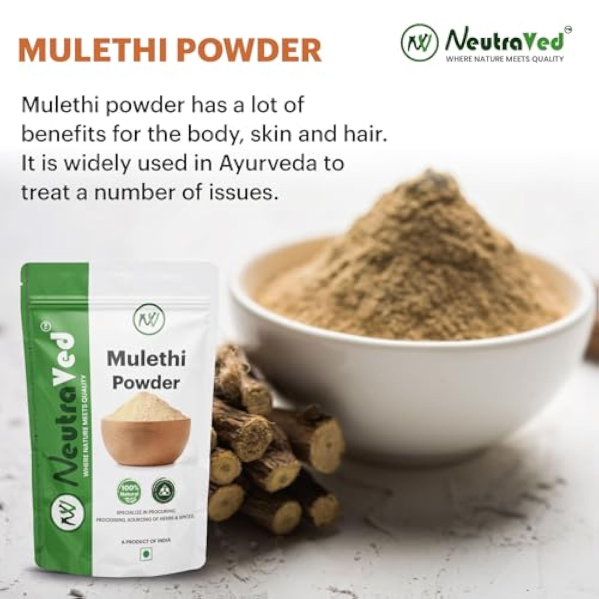 NeutraVed Mulethi Powder - 100 g