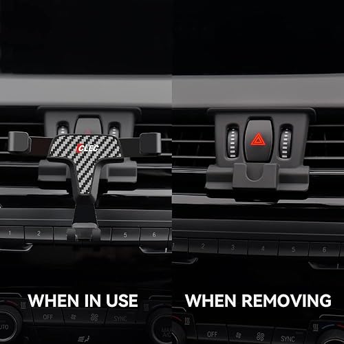 Miniatura 4 de BEERTE Soporte de teléfono de coche para BMW X1 2022-2016, BMW X2 2022-2018, soporte de teléfono de coche negro giratorio de 360 grados BMW x1,