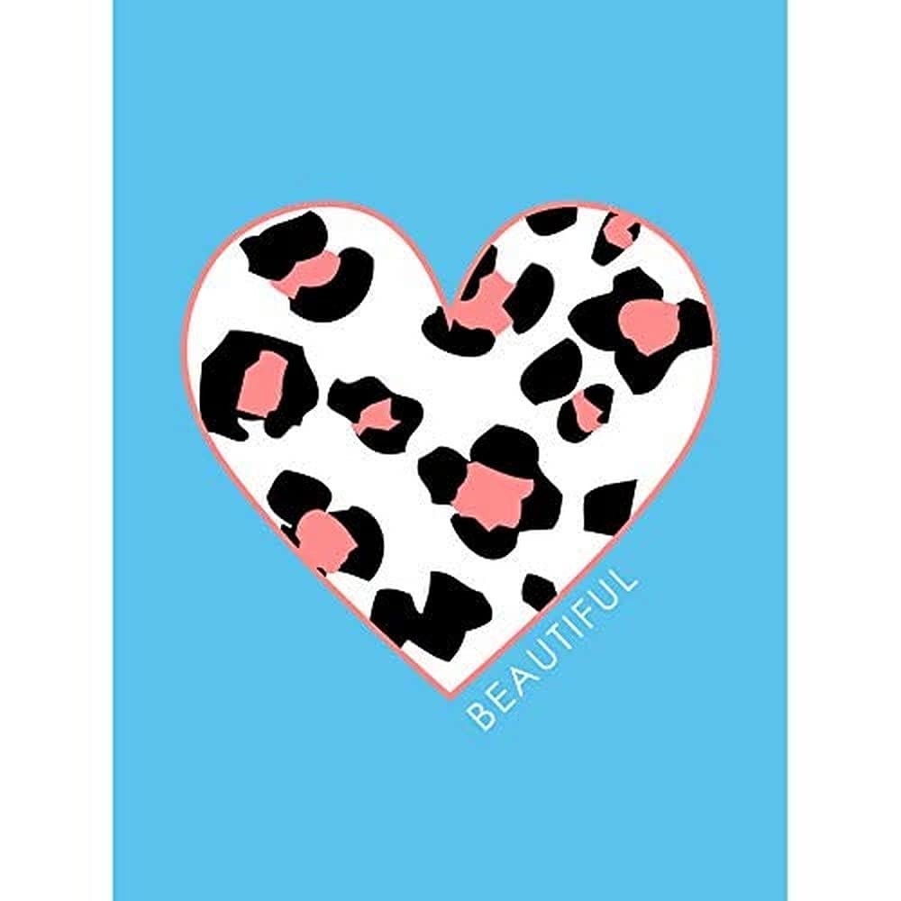 Wee Blue Coo Leopard Coral And Blue Beautiful Art Print Canvas Premium Wall Decor Poster