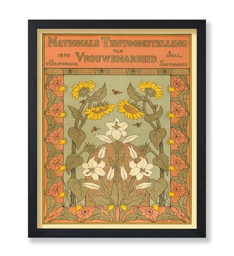 Monem Art Vintage Flower Poster - Retro National Exhibition of