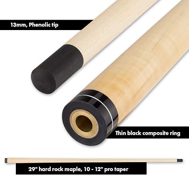 Action Break Jump Billiards Pool Cue Stick - Black w/Linen
