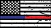 Red and Blue Line Tattered Reflective 4.50 x 2.50" Sticker Flag Firefighter Police Emt Paramedics 3m United States Flag Sticker