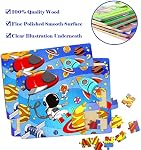 Puzzles for Kids Ages 4-8, 6 Pack Wooden Jigsaw Puzzles 60 Pieces Preschool Educational Learning Toys Set for Boys and Girls…