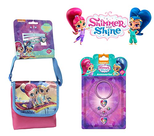 nickelodeon Bolso Bandolera Shimmer y Shine + Conjunto de Joyas Shimmer y Shine