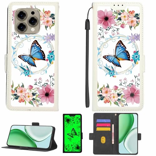 Kinetijy Case Compatible for Doogee N55 Phone Case Flip Cover [with Tempered Glass Screen Protector][RFID Blocking][Luminous Effect] LPT-LHD