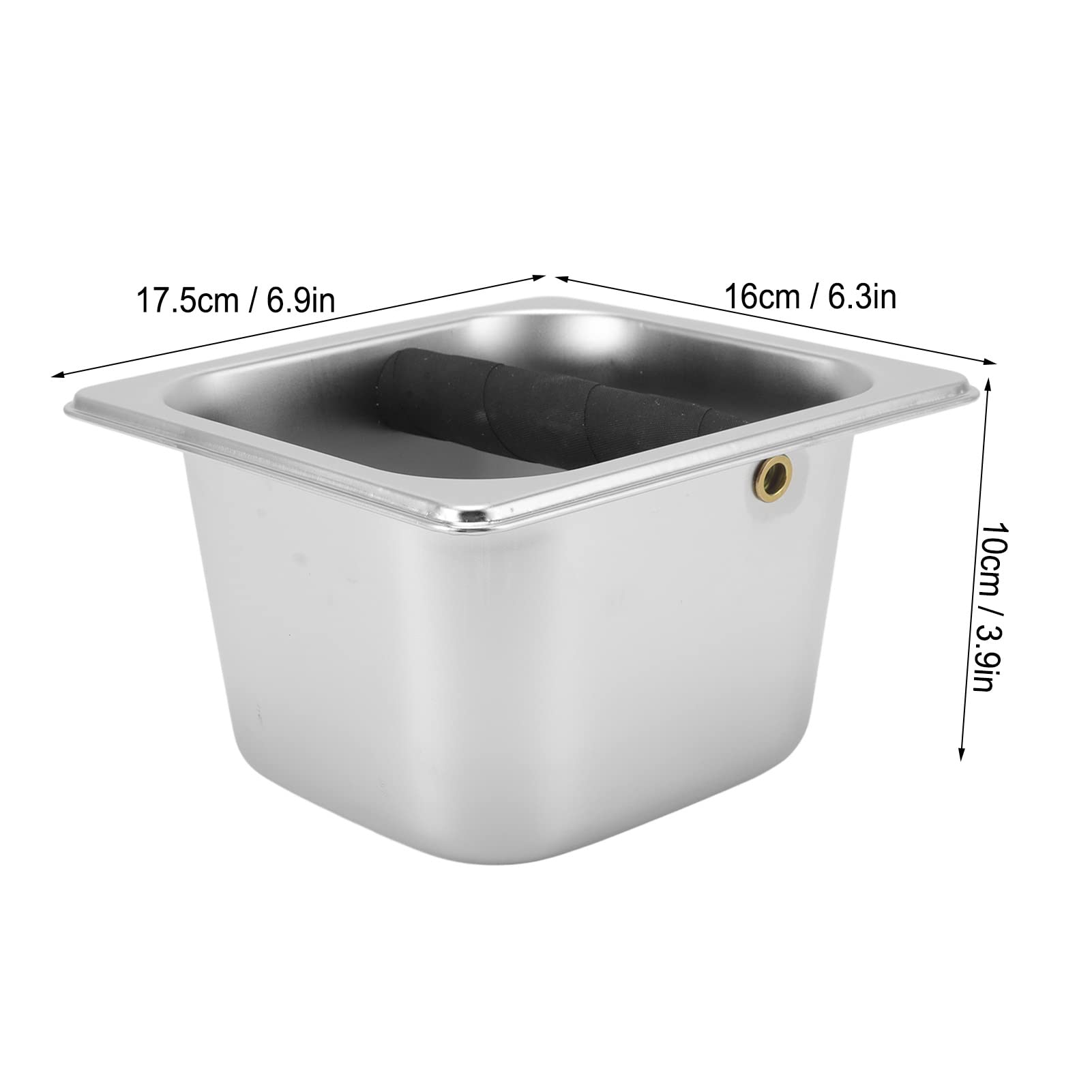 Mokylor - Contenitore per Fondi di Caffè in Acciaio Inox, Contenitore per Fondi di Caffè in Acciaio Inox, Pattumiera per Residui, Contenitore per Fondi di Caffè, per Mensa da Cucina, Ristorante Occide