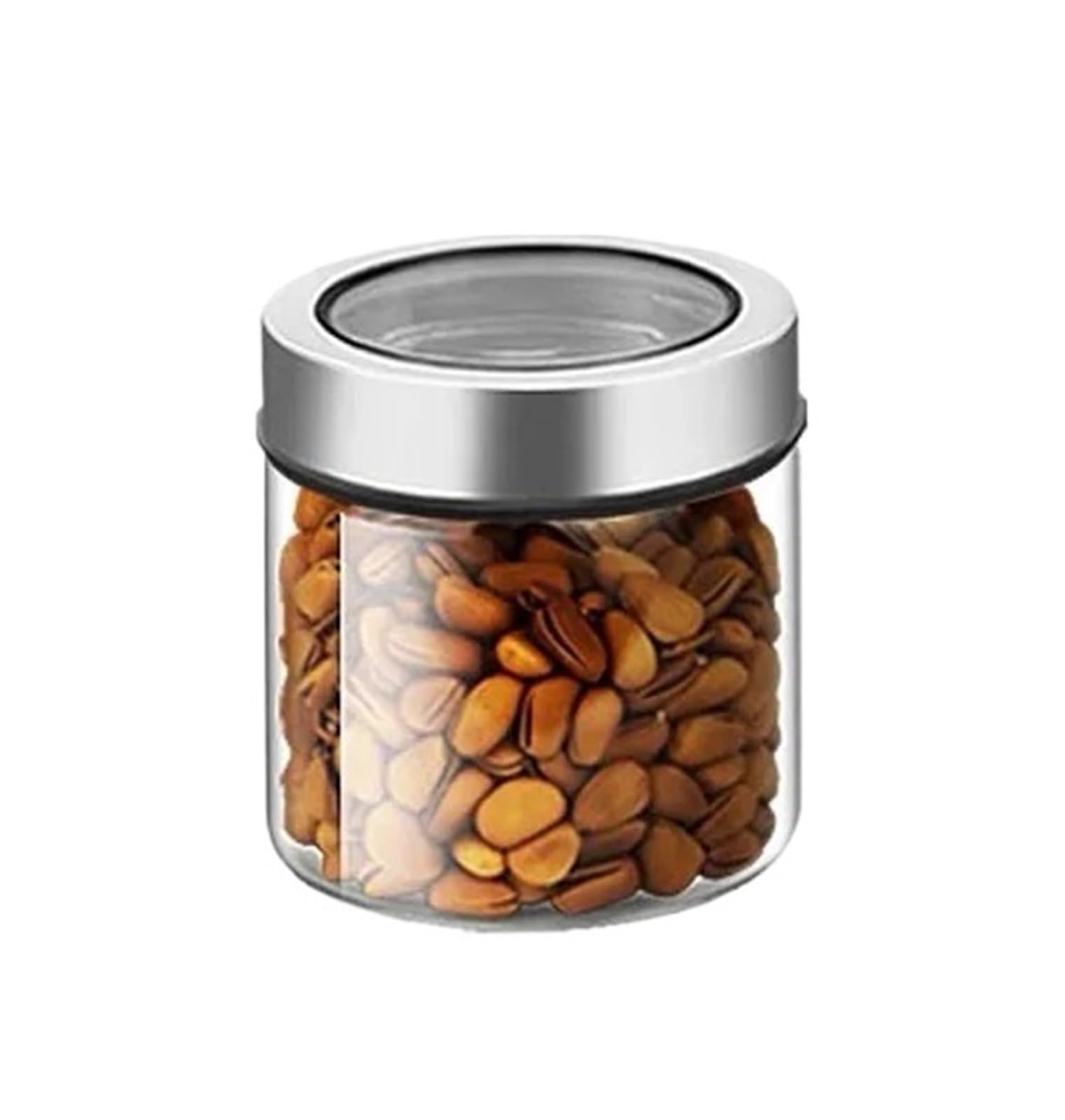 TVANTRUXIS Glass Jars with Lid, Glass Coffee Bean Jar With Airtight Lid Multiple Sizes(600ML)