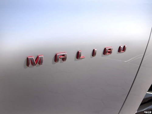 Miniatura 5 de Yoaoo Paquete de 2 emblemas de letras originales de Malibú, color negro, brillante, compatible con marco rojo Malibu 84334804