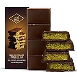 Rah Dark Dubai Chocolate Bar Pistachio, 3.5oz - 100g, Gourmet Chocolate Bar | Dubai Dark Chocolate Bar Pistachio | Crunchiest Kataifi Delight Perfect for Sharing