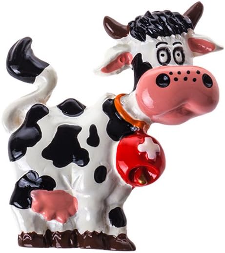 Magnet Fridge Magnet Cow Cow with Bell in Red 3D???4?cm x 4?cm