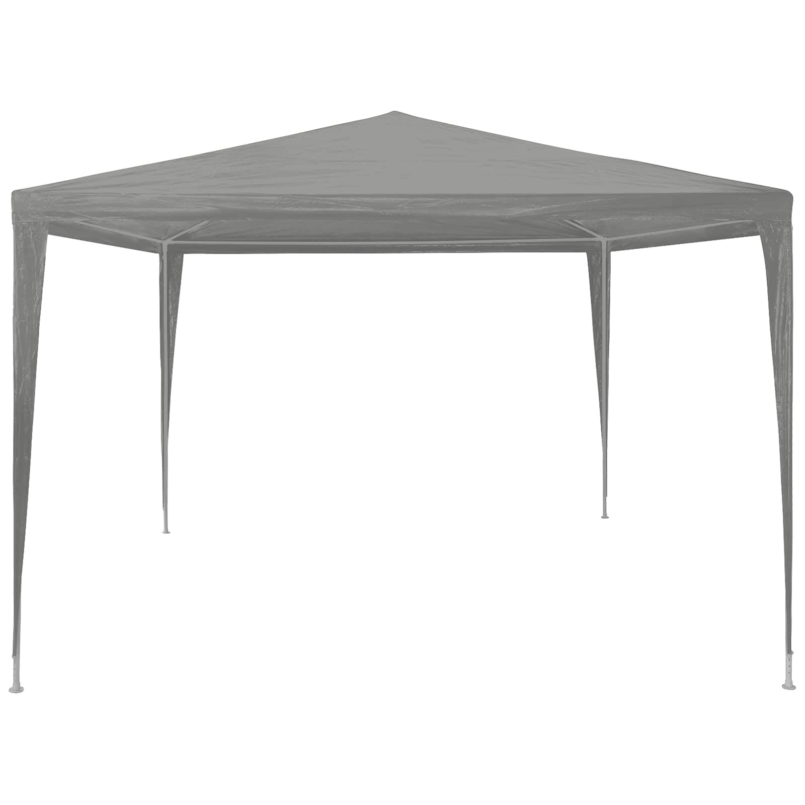 Tenda per feste, grigio chiaro, 300 x 300 x 255 cm, in PE e acciaio, pieghevole, tenda da giardino per eventi, protezione solare in giardino in estate