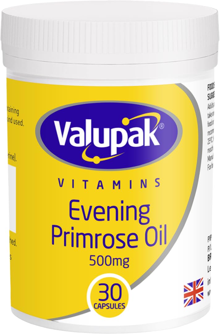 Valupak EPO Evening Primrose Oil 500mg 30 Capsules (Pack of 6/180 Capsules)