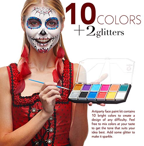 Artiparty ARTIPARTYN12 Face Paint Kit – Dermatologically Tested thumb #1