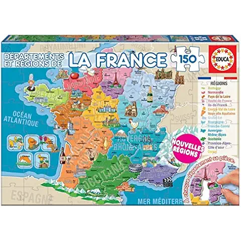 Puzzle Educa Borrás 150 départements Cover