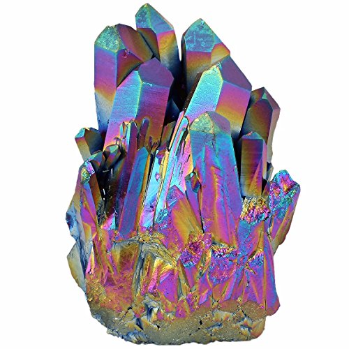 Cristal de roche géode de quartz titane mookaitedecor arc-en-ciel - 7