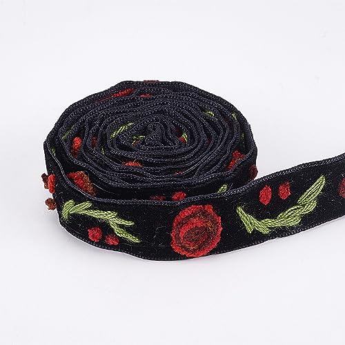 GOMAKERER 1 Yard Floral Embroidered Ribbons - Image 3