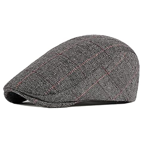 JAOAJ Flat Caps for Men,Irish Cotton Hunting Hats,Driving Hats for Men,Hunting Flat Cap,Duckbill Ivy Gatsby Hat Cover
