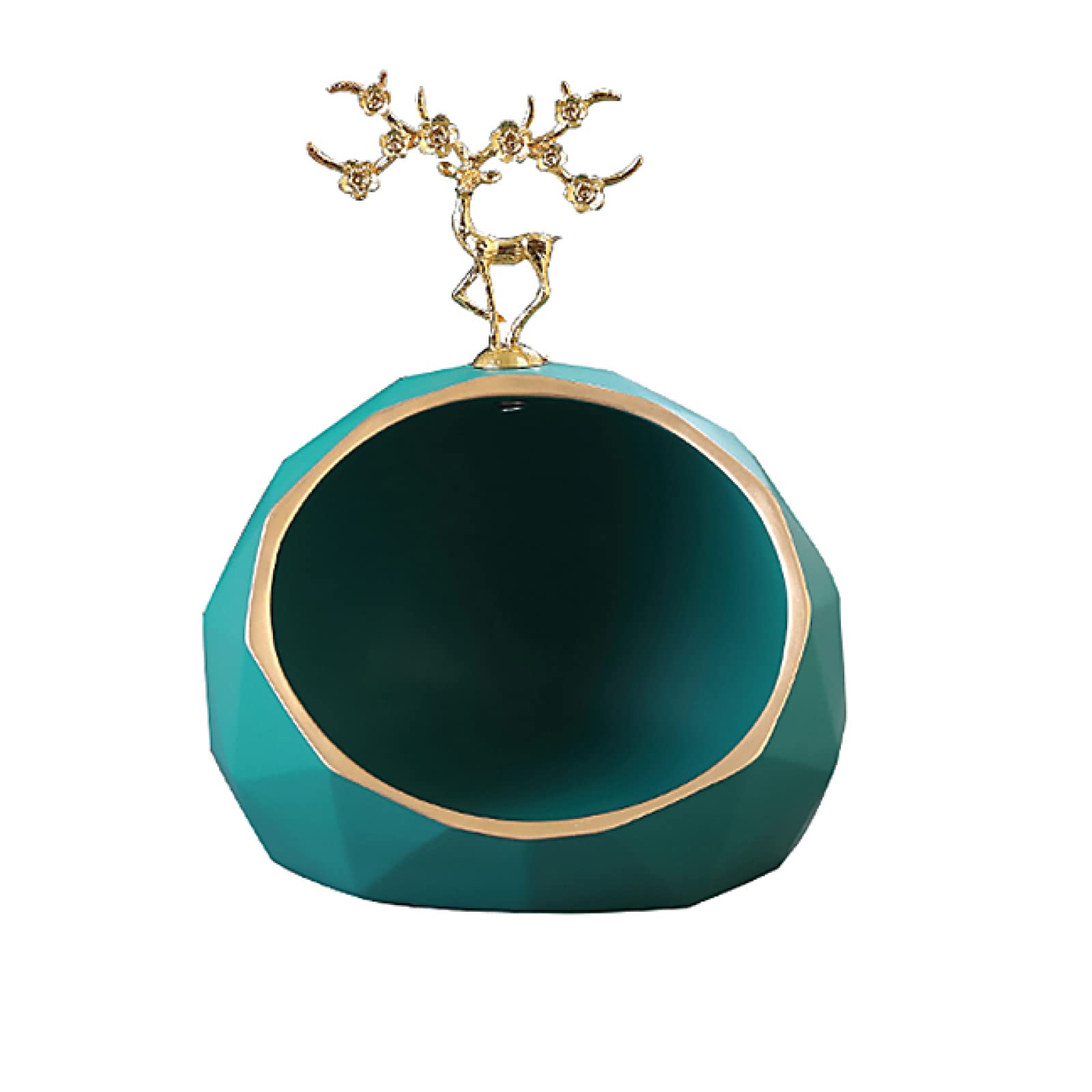 Sculpture cerf vert foncé boîte de rangement décoration de luxe