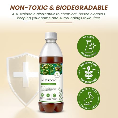 Image of Sivani Naturals All-Purpose Bio-Enzyme Cleaner | Citrus & Soap Nut | Metal Polish, Multi-Surface & Laundry Use 600 ML