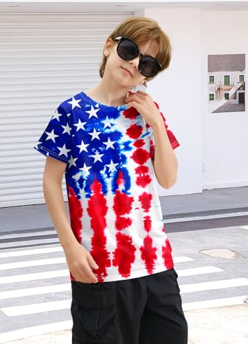 Image of Boys Tie Dye Shirt Size 4-14 Hippies Senior Rainbow Tees T Shirts for Kids | Tees T shirts for Kids