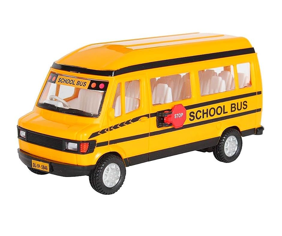 Tzoo Technology and You Pull Back Action TMP School Bus Toy for Kids | Friction Powered Miniature Toys | Scaled Model Vehicle Toys | Ideal Gift for Kids Age 3+ Years - Pack of 1 (Yellow) (B0BPY8G1M6) Amazon Price History, Amazon Price Tracker