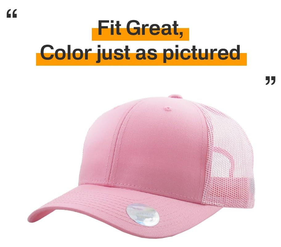Image of Classic 6 Panel Cotton Twill Mesh Trucker Cap Hat Adjustable Snapback Hat