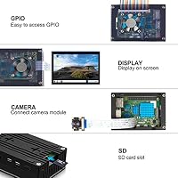 Miuzei Gehäuse für Raspberry Pi 4 mit Lüfter Netzteil Acryl-Deckel 8/4/2GB – Ansicht 5